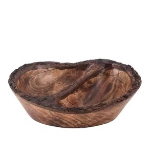 Cuencos de madera ecológicos perfectos para ensaladas, aperitivos, frutas y ambientes de comedor rústico moderno - Product Image 3