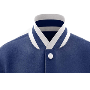 Veste universitaire en cuir véritable sur mesure, vente en gros d'usine, conception OEM, respirante, coupe-vent, haute qualité, broderie sur le devant pour hommes - Product Image 4