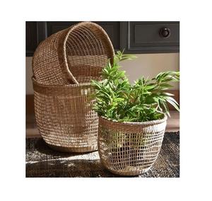 Home Decorative Seagrass Plant <b>Basket</b> Seagrass <b>Basket</b> Planters With Handles Seagrass Belly <b>Basket</b> 0084947900124 - Product Image 1