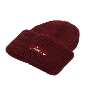 Venta caliente Stock 54 diferentes colores Popular Unisex liso acrílico Beanie logotipo personalizado deportes invierno gorro de punto - Product Image 3
