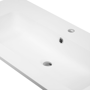 Lavello da incasso in marmo bianco opaco 91x46 cm composizione armadi da bagno confezione 1 - Product Image 3