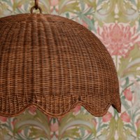 Abat-jour tissé en rotin Boho fait à la main luminaire naturel suspension de plafond en osier pour décor de chambre ou de café