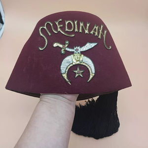 Chapeau Fez Vintage Shriners en feutre avec épingle et pompon 2026 Chapeau maçonnique de haute qualité personnalisé Meilleure vente Chapeau Fez très vendu - Product Image 4