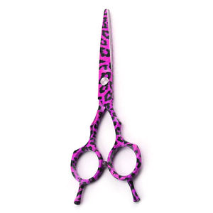 Ciseaux de coupe de cheveux enduits de papier ciseaux de cheveux de Salon en acier en métal de lame droite avec le double repos de doigt - Product Image 6