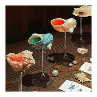 Verres à boire en forme de coquillage soufflés à la main, verrerie élégante, finitions personnalisables, idéaux pour la décoration moderne de la maison et des bars
