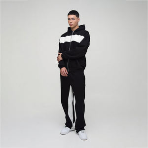 Conjunto de pantalones de chándal y Sudadera con capucha de gran tamaño con diseño personalizado y estampado para hombre - Product Image 1