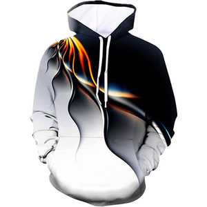 Survêtement de haute qualité pour hommes Streetwear Sweat-shirt à capuche épais délavé au soleil et pantalon baggy évasé - Product Image 3