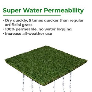 Realistic Artificial Grass <b>Carpet</b> 6.56ft X 16.5ft X 1.18'' <b>Rolling</b> UV Resistant Self Drainage PU Backing Landscaping Decking - Product Image 6