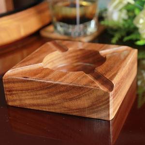 Classic Design Walnut Wood Cigar <b>Ashtray</b> | Groove Style | Wholesale | Custom Engraved Logo - Product Image 3