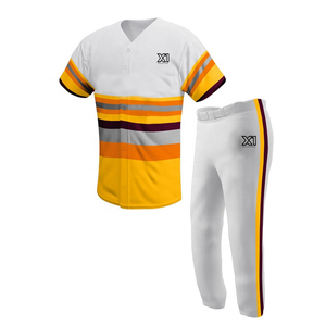 High Quality Lightweight Breathable <b>Baseball</b> Uniform Sets Anti-Bacterial Customizable Men's Adult Best Popular Design Top - Product Image 1