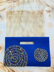 กระเป๋าคลัทช์ทำด้วยมือดีไซเนอร์พร้อมหินคริสตัลหรูหราปักลูกปัดสำหรับเจ้าสาวในตอนเย็นและงานพิเศษ - Product Image 6