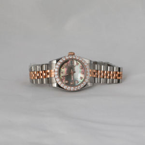 Reloj de pulsera Unisex de lujo Busto Mop Gery Dial Hip Hop Original personalizado solo bisel Iced Moissanite Diamond banda de acero inoxidable - Product Image 1