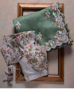 Descubre los saris Georgette al mejor precio para cada ocasión, desde ropa informal hasta ropa de novia, en nuestra amplia colección - Product Image 5