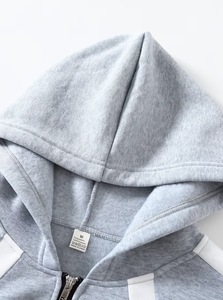 Custom French Terry Midweight Hoodie Set Men Embroidered Flared Sweatpants Tracksuit Streetwear Cotton Zipper 2 1 Design Vintage - Product Image 3