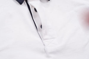 Polo cómodo transpirable de manga larga escolar para hombre con logotipo bordado personalizado - Product Image 5