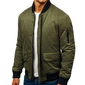 2024 Streetwear Bomber Jacket Otoño Invierno Hombres Mejor calidad 100% Poliéster Bomber Jacket con logotipo personalizado - Product Image 3