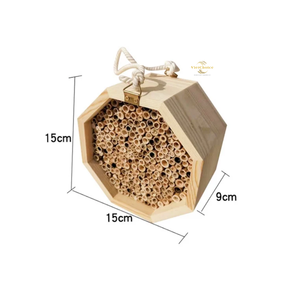 Casa para Abejas de Madera Hexagonal, Colgante, de Bambú, Hábitat para Polinizadores, para Uso en Jardín Exterior, Hecho en Vietnam - Product Image 2