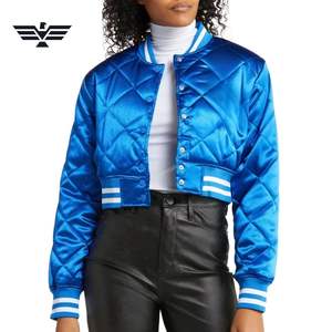 Chaqueta Bomber Varsity de satén morado Unisex más vendida, chaqueta de béisbol universitaria personalizada, procesamiento terminado transpirable para mujer - Product Image 6