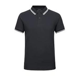 T-shirt polo à manches courtes personnalisable respirant 100% coton sergé tissu non tissé Vietnam séchage rapide col rond logo décontracté - Product Image 4