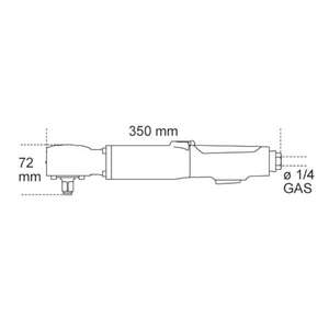 Clé à chocs réversible BETA Clés à angle pneumatiques 244 Nm - Product Image 3