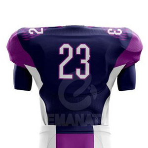 Uniforme de Fútbol Americano de Último Diseño, Personalizado, Transpirable, Estampado, de Manga Corta, Talla Grande, 100% - Product Image 6