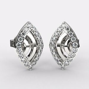 Bijoux en or 14k vente en gros de boucles d'oreilles en diamant de qualité supérieure de l'Inde diamants cultivés en laboratoire DEF VVS qualité certifiée IGI - Product Image 1