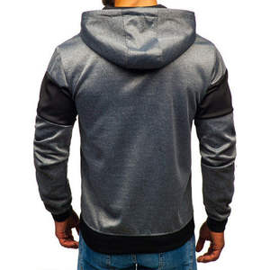 Sweat à capuche personnalisé en molleton de coton 100% pour hommes pull brodé bicolore pour les sports d'automne et l'impression numérique de streetwear décontracté - Product Image 2