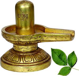 Handmade Brass Shivling for Puja Pooja <b>Mandir</b> Temple Home Office Decor Showpiece Table Decor Golden Finished - Product Image 3