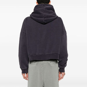 Fabricantes Sudadera con capucha OEM personalizado de alta calidad pesado grueso algodón ácido lavado Sun Faded Full Zip up Sudadera con capucha - Product Image 3