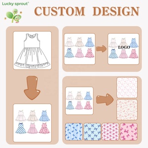 <span class=keywords><strong>Baby</strong></span>-Mädchenkleid Sommer <span class=keywords><strong>Baby</strong></span>-Schleifenkleid Großhandel Süßer Stil Buntes Ärmelloses Mädchen-Kleid mit Individuellem Aufdruck Lässiges Kleid - Product Image 2