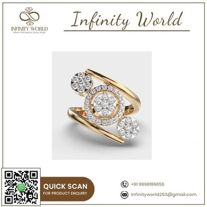 แหวนเพชรโมอิสสำหรับสตรี S925เงินสเตอร์ลิง18K ชุบทองงานหมั้นหรืองานครบรอบแหวนเพชร - Product Image 5