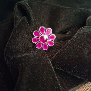 Trending Vintage <b>925</b> <b>Silver</b> <b>Ring</b> for Women Pink Bezel Setting Wedding/Party/Anniversary Jewelry - Product Image 1