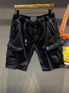 Short de sport solide 100% coton de haute qualité pour hommes Logo personnalisé Plus Size Quick Dry Casual avec poches - Product Image 6