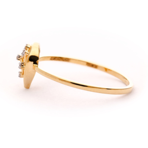 Anillo de Compromiso de Oro Abstracto con Diseño Hueco Inspirado en Diseñadores de Lujo - Product Image 5