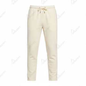 กางเกงผ้าฟลีซสำหรับผู้ชาย, กางเกงวอร์มผ้าฝ้ายสวมใส่สบายและอุ่นเหมาะสำหรับการออกกำลังกายแบบผ่อนคลายและใช้ในชีวิตประจำวันพร้อมสายรัดเอว - Product Image 3