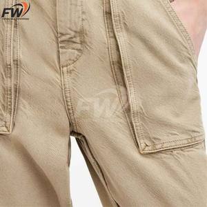 กางเกงคาร์โก้ลำลองสีเขียวมะกอกสำหรับผู้ชาย ทรงขาบาน เอวสูง/กลาง กางเกงอเนกประสงค์ บริการ OEM กระเป๋าใช้งานได้จริง - Product Image 5