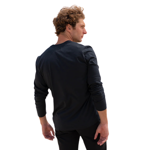 Men Navy <b>Blue</b> 100% Luxury Organic Cotton Crew Neck <b>T</b> <b>Shirt</b> Pre Shrunk GOTS Certified Premium <b>Long</b> <b>Sleeve</b> Breathable Fit Tee - Product Image 6