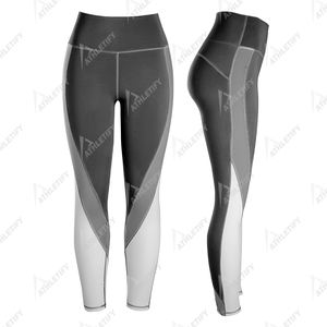 Mallas de Yoga de cintura elástica de etiqueta privada-Mallas de gimnasio y fitness de cintura alta para mujer a granel OEM directo del proveedor - Product Image 5