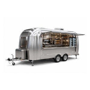 Remorque alimentaire mobile en acier inoxydable à double essieu, cuisine de restauration pour la vente au détail en extérieur et la restauration rapide - Product Image 1