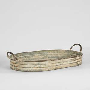 ถาดเสิร์ฟชุบสังกะสีขนาดใหญ่พิเศษพร้อมวัสดุความแข็งแรงสูงเหมาะสำหรับปาร์ตี้วันหยุดและสังสรรค์ในบ้านแบบชนบท - Product Image 5