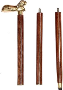 Bastón Plegable de Madera Hecho a Mano de 36 Pulgadas con Mango de Cabeza de Caballo de Latón Único, Elegante Bastón de Estilo Vintage para Hombre - Product Image 5