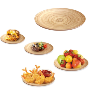 Plato de bambú hilado 2025 del mejor vendedor/artículos para el hogar plato redondo de bambú hilado de Vietnam Plato decorativo para cocina, fiesta, barbacoas - Product Image 3