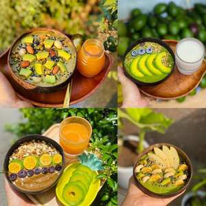 100% bols en coquille de noix de coco faits à la main respectueux de l'environnement naturel brut fabriqué sur mesure au Vietnam technique polie emballage en Carton - Product Image 6