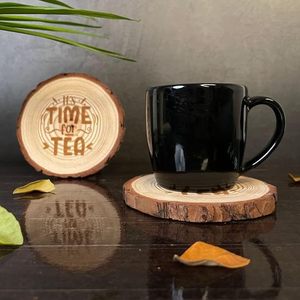 Posavasos Monocromático de Madera con Diseño Bohemio, Ecológico, Hecho a Mano, Diseño Personalizado para Uso en el Hogar y la Oficina, Precio al por Mayor - Product Image 2