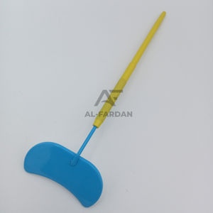 Pinzas de pestañas de acero inoxidable sólido con logotipo personalizado de alta calidad con mango de espejo con forma de corte de luna de dos tonos - Product Image 2