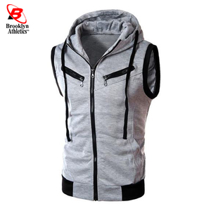 Camiseta sin mangas informal sin mangas con cremallera para hombre, camiseta sin mangas de gimnasio de lana de alta calidad, chaqueta de invierno, chándal de tela Reversible 3XL-Ligero - Product Image 1