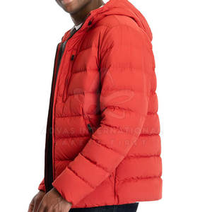 Veste à bulles épaisses d'hiver de haute qualité pour hommes OEM Col à capuche à la mode écologique Logo personnalisé Design Polyester/Nylon - Product Image 3