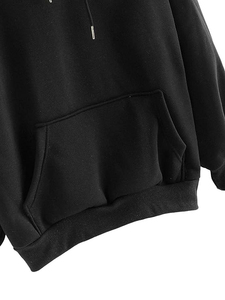 100% personnalisable surdimensionné polaire tissu à capuche goutte épaule Streetwear personnalisé Logo impression solide motif blanc sweats à capuche - Product Image 4