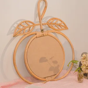 Vente en gros de rotin rond rustique en forme de pomme pour enfants et bébés Décoration intérieure Utilisation de la salle de bain et décoration de la chambre - Product Image 5