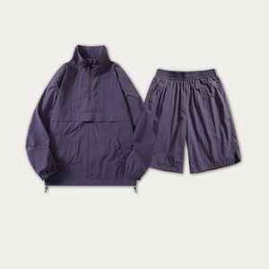 Ensemble d'été court Style unique Vestes coupe-vent et shorts pour hommes Short coupe-vent personnalisé Ensembles de survêtements - Product Image 2